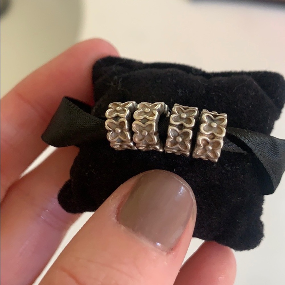 Retired pandora flower spacer charms